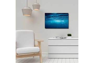 Lerretsbilde - Dypblått havvann med lysrefleksjoner - Mørk blå / Turkis - Interiør - Maleri & posters - Lerretsbilder