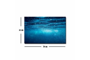 Lerretsbilde - Dypblått havvann med lysrefleksjoner - Mørk blå / Turkis - Interiør - Maleri & posters - Lerretsbilder