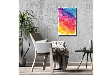 Lerretsbilde - Fargerik abstrakt komposisjon med myke overganger - Lilla / Rosa / Gul - Interiør - Maleri & posters - Lerretsbilder