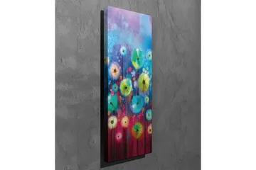 Lerretsbilde - Fargerik blomstereng med abstrakte blomster - Blå / Grønn / Rød - Interiør - Maleri & posters - Lerretsbilder