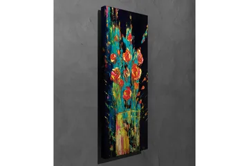 Lerretsbilde - Fargerik bukett med roser i en vase - Rød / Grønn / Gul - Interiør - Maleri & posters - Lerretsbilder