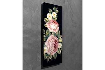 Lerretsbilde - Fargerik bukett med roser og blomster - Rosa / Grønn / Hvit - Interiør - Maleri & posters - Lerretsbilder