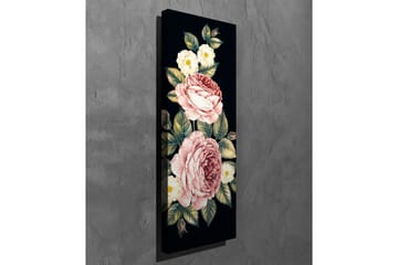Lerretsbilde - Fargerik bukett med roser og blomster - Rosa / Grønn / Hvit - Interiør - Maleri & posters - Lerretsbilder