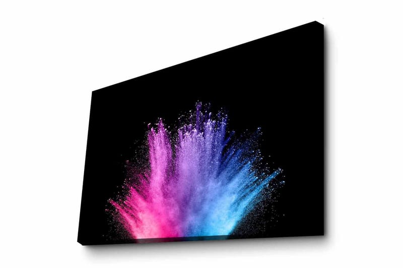 Lerretsbilde - Fargerik eksplosjon av pulvermaling, Rosa / Blå / Lilla