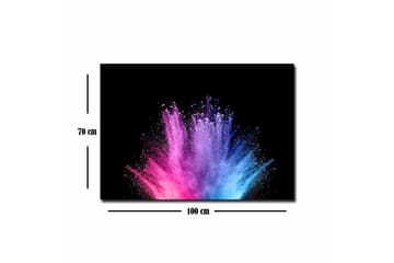 Lerretsbilde - Fargerik eksplosjon av pulvermaling - Rosa / Blå / Lilla - Interiør - Maleri & posters - Lerretsbilder