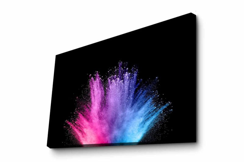 Lerretsbilde - Fargerik eksplosjon av pulvermaling, Rosa / Blå / Lilla