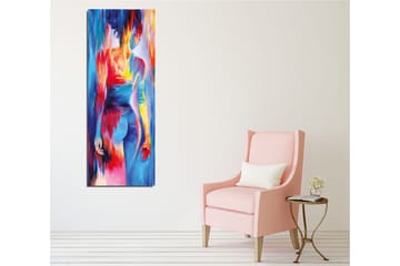 Lerretsbilde - Fargerik figur med abstrakte former og bevegelser - Blå / Rød / Gul - Interiør - Maleri & posters - Lerretsbilder