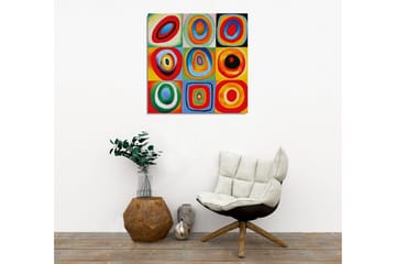 Lerretsbilde - Fargerik komposisjon av sirkler i forskjellige størrelser og farger - Rød / Blå / Grønn - Interiør - Maleri & posters - Lerretsbilder