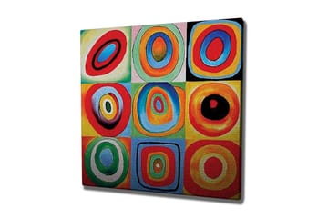 Lerretsbilde - Fargerik komposisjon av sirkler i forskjellige størrelser og farger - Rød / Blå / Grønn - Interiør - Maleri & posters - Lerretsbilder