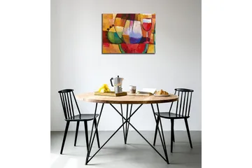 Lerretsbilde - Fargerik stillhet med glass og frukt - Grønn / Rød / Lilla - Interiør - Maleri & posters - Lerretsbilder