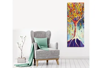 Lerretsbilde - Fargerik trekunst med blomstrende grener - Gul / Rød / Blå - Interiør - Maleri & posters - Lerretsbilder