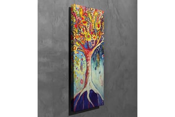 Lerretsbilde - Fargerik trekunst med blomstrende grener - Gul / Rød / Blå - Interiør - Maleri & posters - Lerretsbilder