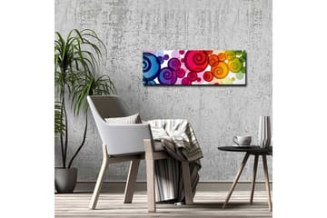 Lerretsbilde - Fargerike spiraler i forskjellige størrelser - Rød / Grønn / Blå - Interiør - Maleri & posters - Lerretsbilder