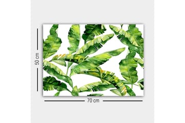 Lerretsbilde - Frodig løvverk med tropiske planter - Mørkegrønn / Lysegrønn / Gulgrønn - Interiør - Maleri & posters - Lerretsbilder