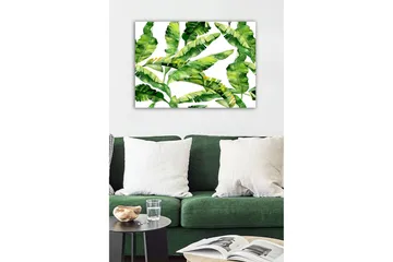 Lerretsbilde - Frodig løvverk med tropiske planter - Mørkegrønn / Lysegrønn / Gulgrønn - Interiør - Maleri & posters - Lerretsbilder