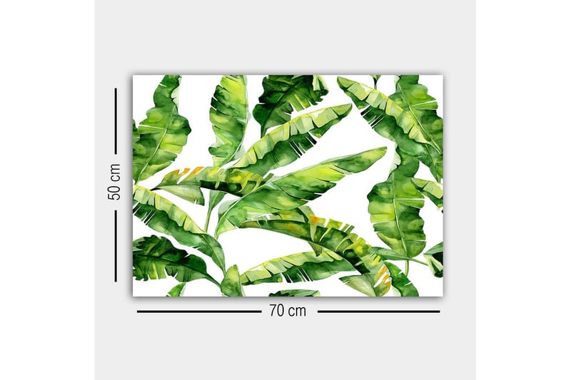 Lerretsbilde - Frodig løvverk med tropiske planter - Mørkegrønn / Lysegrønn / Gulgrønn - Interiør - Maleri & posters - Lerretsbilder