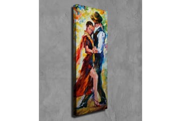 Lerretsbilde - Lidenskapelig dans mellom to personer - Rød / Blå / Gul - Interiør - Maleri & posters - Lerretsbilder