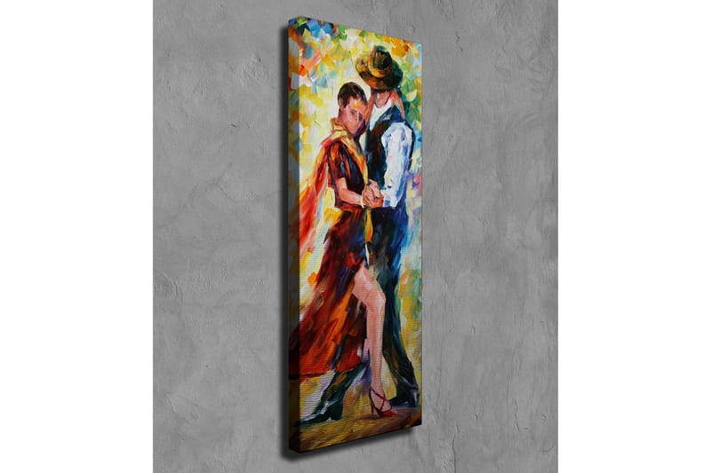 Lerretsbilde - Lidenskapelig dans mellom to personer - Rød / Blå / Gul - Interiør - Maleri & posters - Lerretsbilder