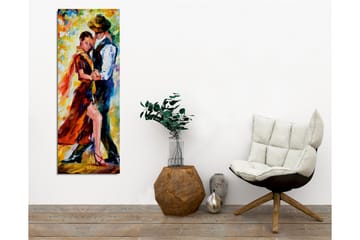 Lerretsbilde - Lidenskapelig dans mellom to personer - Rød / Blå / Gul - Interiør - Maleri & posters - Lerretsbilder