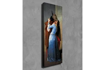 Lerretsbilde - Lidenskapelig møte mellom to elskere - Blå / Brun / Rød - Interiør - Maleri & posters - Lerretsbilder