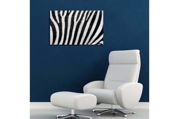Lerretsbilde med LED-belysning 45x70 cm - Sebra med kontrasterende svarte og hvite striper - Svart / Hvit - Interiør - Maleri & posters - Lerretsbilder
