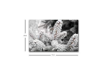 Lerretsbilde med LED-belysning - Frosne grantrær i vinterlandskap - Hvit / Grå / Brun - Interiør - Maleri & posters - Lerretsbilder