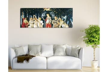 Lerretsbilde - Mytologisk scene med kvinnelige figurer i en frukthage - Grønn / Hudfarge / Rød - Interiør - Maleri & posters - Lerretsbilder