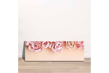 Lerretsbilde - Rosa roser i myke nyanser mot en lys bakgrunn - Lys rosa / Mørk rosa / Beige - Interiør - Maleri & posters - Lerretsbilder