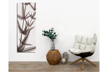 Lerretsbilde - Silhuett av bambusskudd i svart-hvitt - Svart / Grå / Hvit - Interiør - Maleri & posters - Lerretsbilder