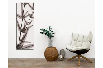 Lerretsbilde - Silhuett av bambusskudd i svart-hvitt - Svart / Grå / Hvit - Interiør - Maleri & posters - Lerretsbilder