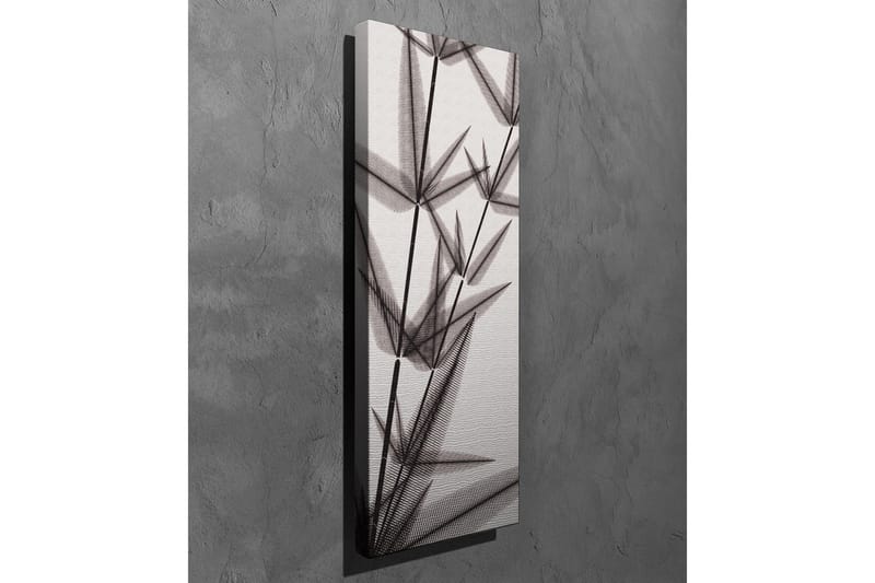 Lerretsbilde - Silhuett av bambusskudd i svart-hvitt - Svart / Grå / Hvit - Interiør - Maleri & posters - Lerretsbilder