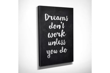 Lite lerretsbilde 30x40 cm - Inspirerende sitat i håndskrevet stil - Svart / Hvit - Interiør - Maleri & posters - Lerretsbilder