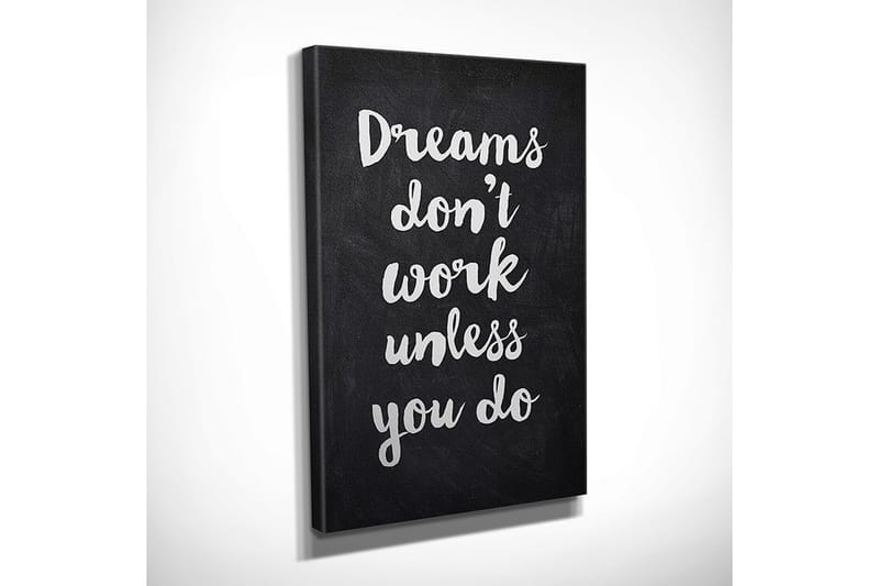 Lite lerretsbilde 30x40 cm - Inspirerende sitat i håndskrevet stil - Svart / Hvit - Interiør - Maleri & posters - Lerretsbilder