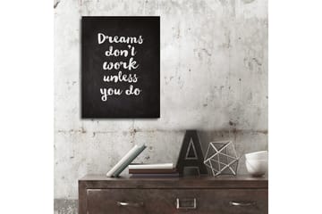 Lite lerretsbilde 30x40 cm - Inspirerende sitat i håndskrevet stil - Svart / Hvit - Interiør - Maleri & posters - Lerretsbilder