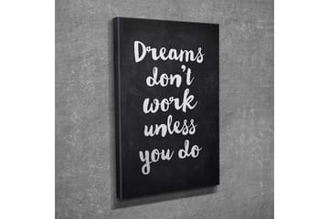 Lite lerretsbilde 30x40 cm - Inspirerende sitat i håndskrevet stil - Svart / Hvit - Interiør - Maleri & posters - Lerretsbilder