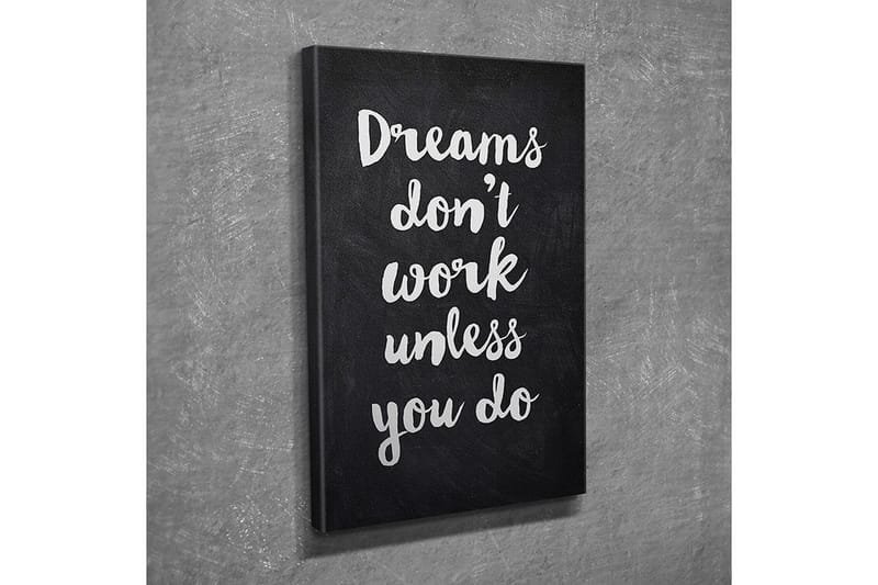 Lite lerretsbilde 30x40 cm - Inspirerende sitat i håndskrevet stil - Svart / Hvit - Interiør - Maleri & posters - Lerretsbilder