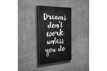 Lite lerretsbilde 30x40 cm - Inspirerende sitat i håndskrevet stil - Svart / Hvit - Interiør - Maleri & posters - Lerretsbilder