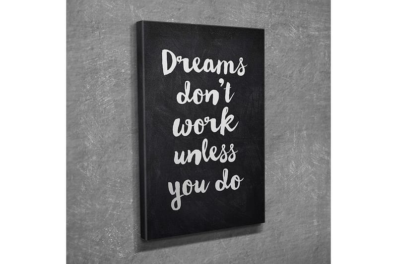 Lite lerretsbilde 30x40 cm - Inspirerende sitat i håndskrevet stil - Svart / Hvit - Interiør - Maleri & posters - Lerretsbilder