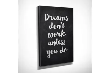 Lite lerretsbilde 30x40 cm - Inspirerende sitat i håndskrevet stil - Svart / Hvit - Interiør - Maleri & posters - Lerretsbilder