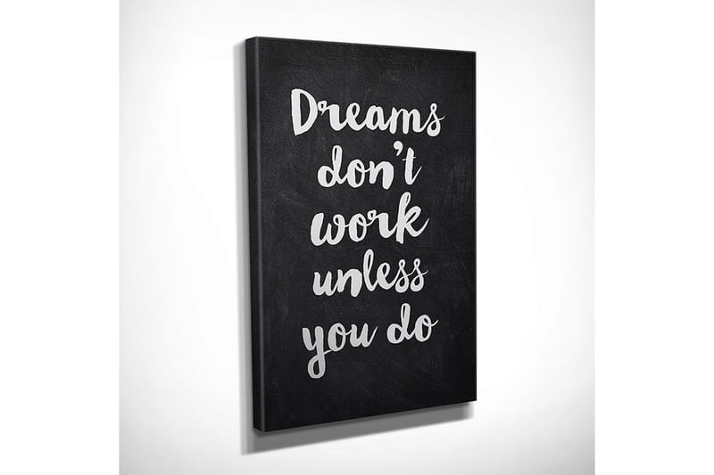 Lite lerretsbilde 30x40 cm - Inspirerende sitat i håndskrevet stil - Svart / Hvit - Interiør - Maleri & posters - Lerretsbilder