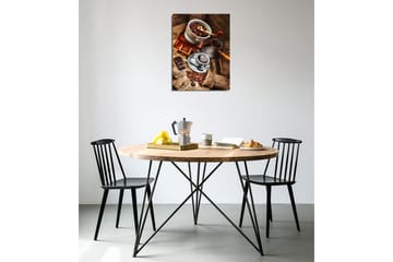 Lite lerretsbilde 30x40 cm - Kaffe- og sjokoladekomposisjon med ristede kaffebønner - Brun / Beige / Svart - Interiør - Maleri & posters - Lerretsbilder