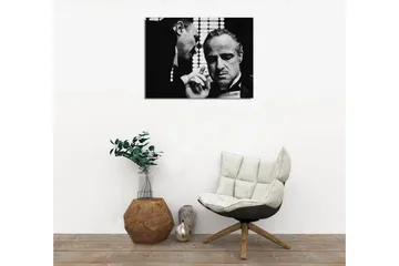 Lite lerretsbilde 40x30 cm - Intim samtale mellom to menn i dress - Svart / Hvit - Interiør - Maleri & posters - Lerretsbilder