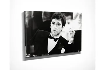 Lite lerretsbilde 40x30 cm - Portrett av en mann i smoking med en sigarett i hånden - Svart / Hvit - Interiør - Maleri & posters - Lerretsbilder