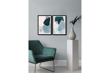 MDF-bilde Dekorativ 2 Deler - Flerfarget - Interiør - Maleri & posters - Lerretsbilder