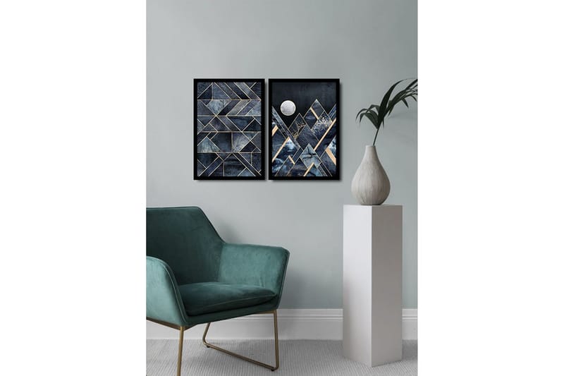 MDF-bilde Dekorativ 2 Deler - Flerfarget - Interiør - Maleri & posters - Lerretsbilder