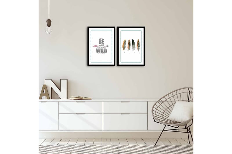 MDF-bilde Dekorativ 2 Deler - Flerfarget - Interiør - Maleri & posters - Lerretsbilder