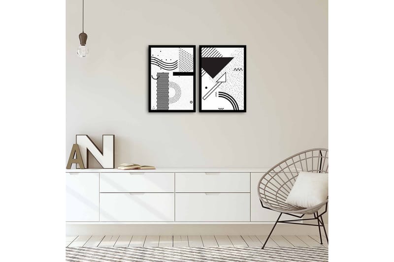 MDF-bilde Dekorativ 2 Deler - Flerfarget - Interiør - Maleri & posters - Lerretsbilder