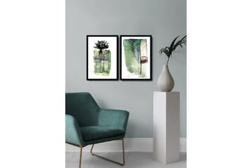 MDF-bilde Dekorativ 2 Deler - Flerfarget - Interiør - Maleri & posters - Lerretsbilder