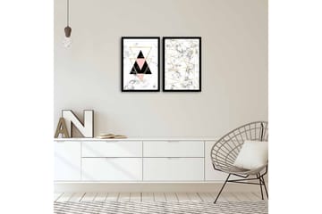 MDF-bilde Dekorativ 2 Deler - Flerfarget - Interiør - Maleri & posters - Lerretsbilder