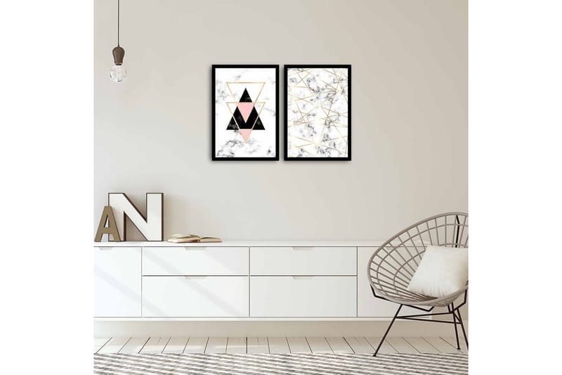 MDF-bilde Dekorativ 2 Deler - Flerfarget - Interiør - Maleri & posters - Lerretsbilder